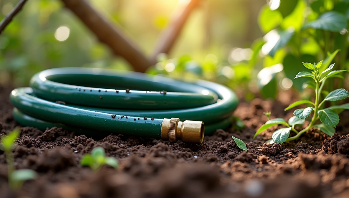 Druppelslang voor bewatering van planten